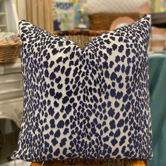 Seeing Spots Lapis Custom Pillow