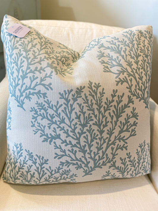 Blue Coral Pillow