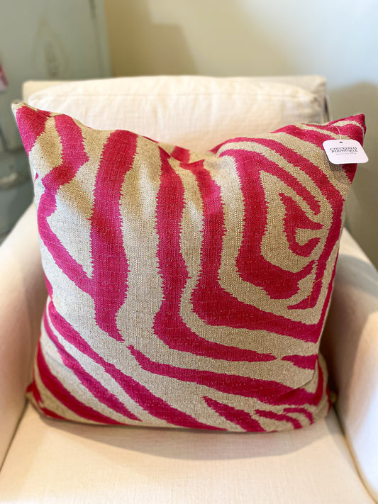 Pink Zebra Pillow